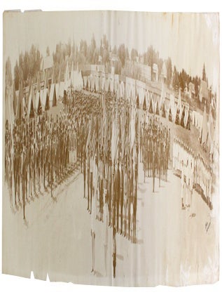 Item #9375 [Panoramic Photograph Depicting African American Soldiers, Bandsmen and Medical...