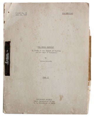 Item #9385 The Dress Industry (A Study of the Impact of Fashion on the Ways of Business). Part...