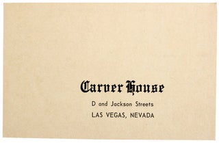Item #9435 Carver House Reservation Cards African American Green Book