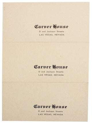 Carver House Reservation Cards African American Green Book