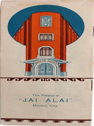 Fronton Jai Alai Mexico Pamphlet