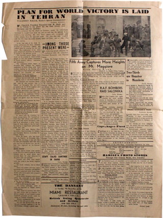 Tehran Daily News Tehran Conference Stalin Churchill FDR Roosevelt 1943