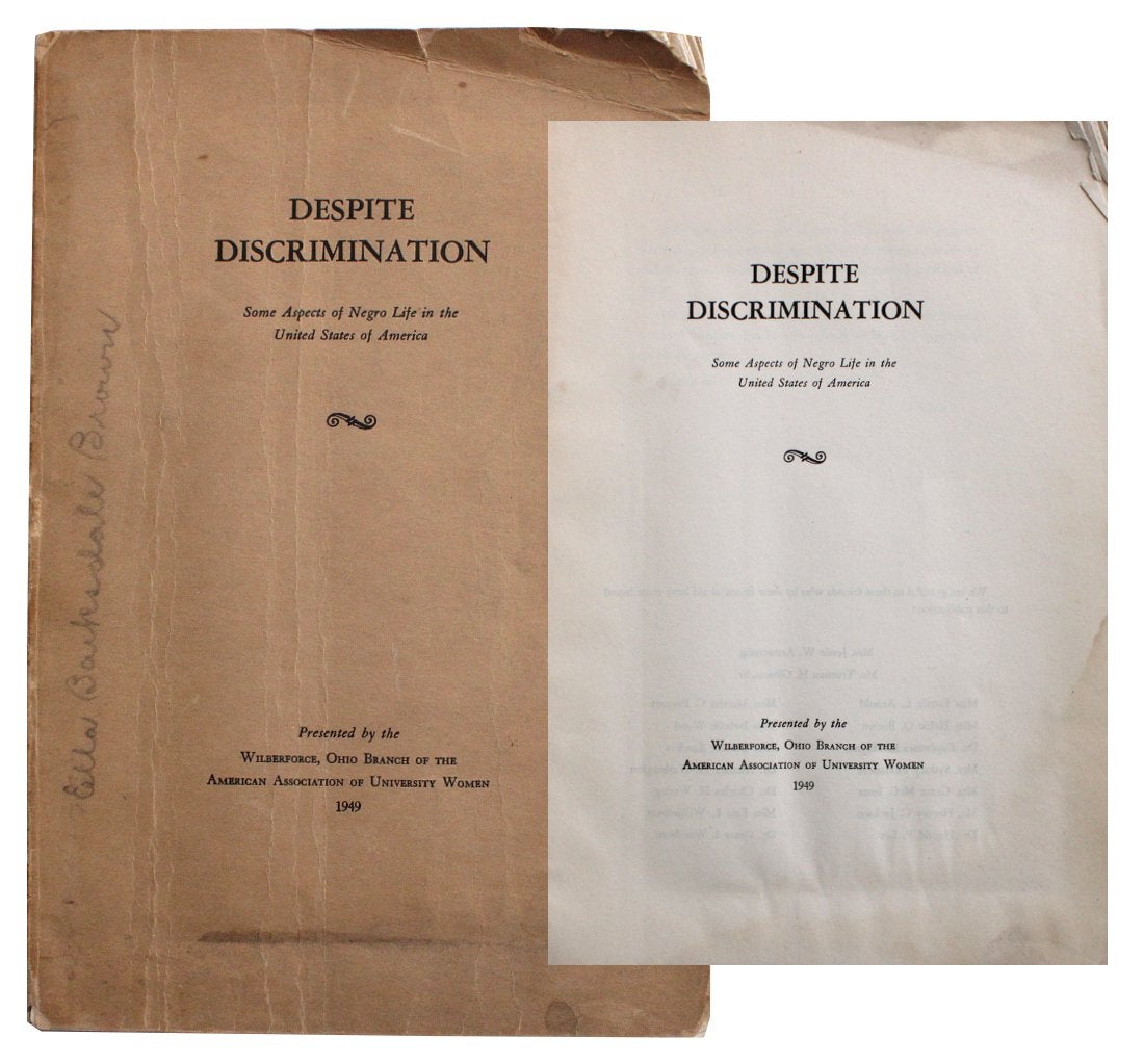 Despite Discrimination: Some Aspects of Negro Life in the United States of America. Mollie E. Dunlap.