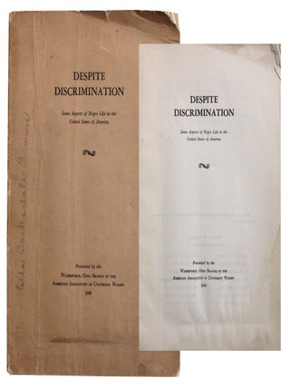 Item #9521 Despite Discrimination: Some Aspects of Negro Life in the United States of America....
