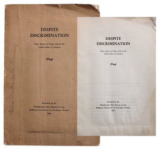 Item #9521 Despite Discrimination: Some Aspects of Negro Life in the United States of America....