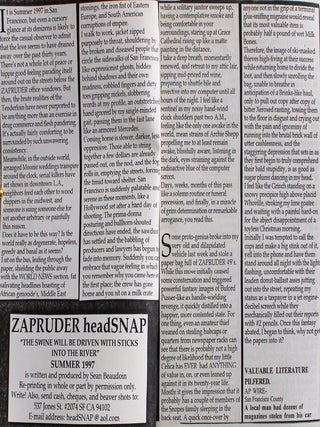 Punk Zine Zapruder headSNAP No. 10