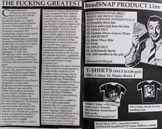 Punk Zine Zapruder headSNAP No. 10